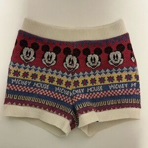 Zara x Disney Mickey Mouse Jacquard Shorts Size Small